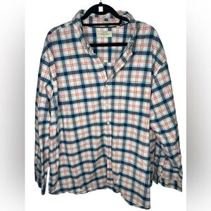 Men's Long Sleeve Plaid Button Down Casual Shirt Size 3XL